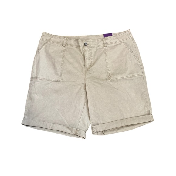 Pants - New Plus Size Stylish Tan Lane Bryant Cuffed Shorts